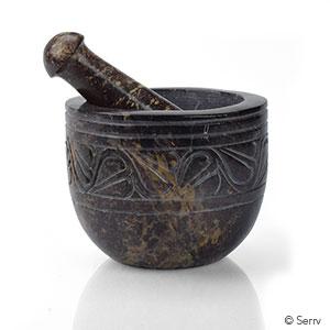 Etched Gorara Mortar & Pestle