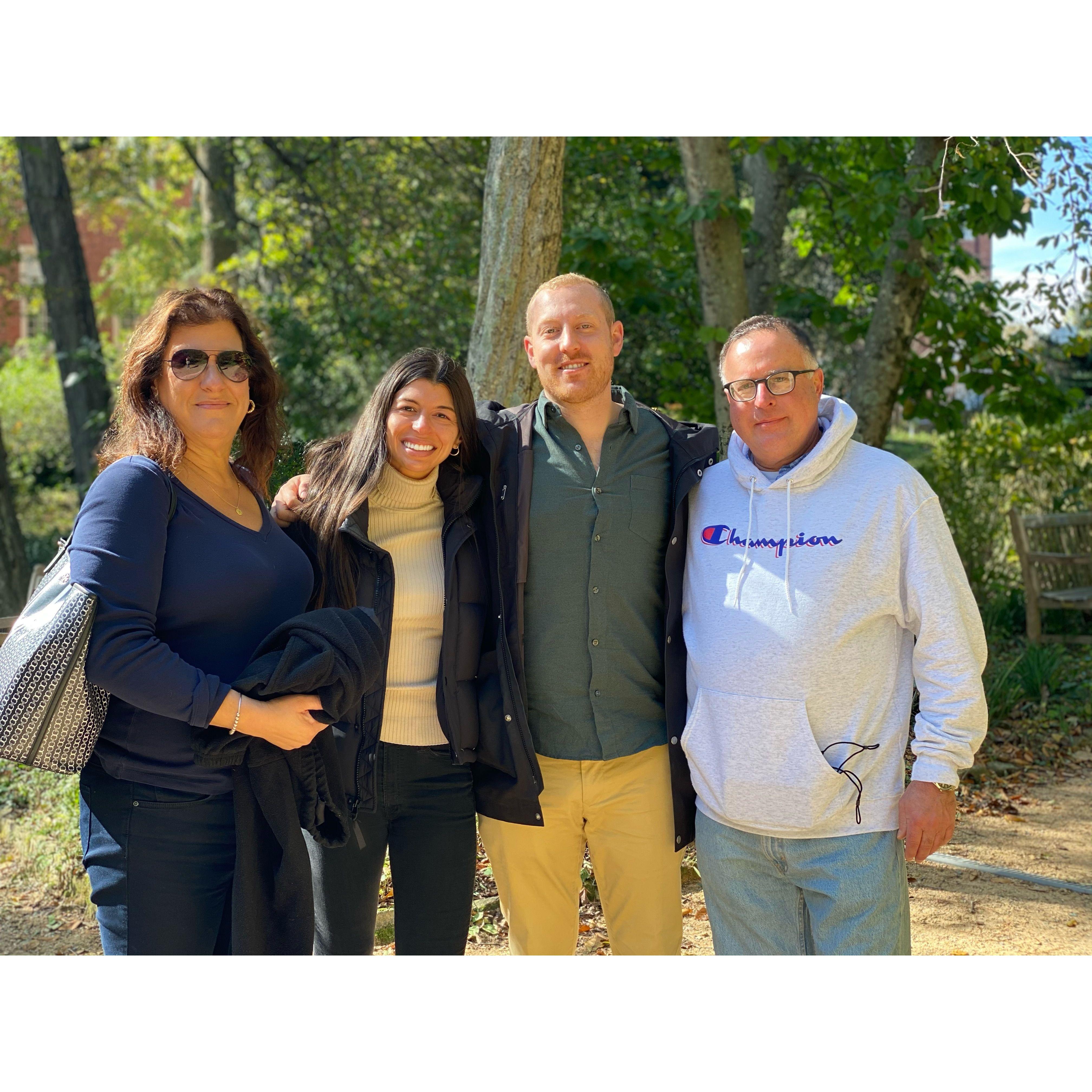 Oct 2020: With Nicole's parents on one of our first stops of the roadtrip, for cousin Andi's wedding in Chapel Hill, NC.