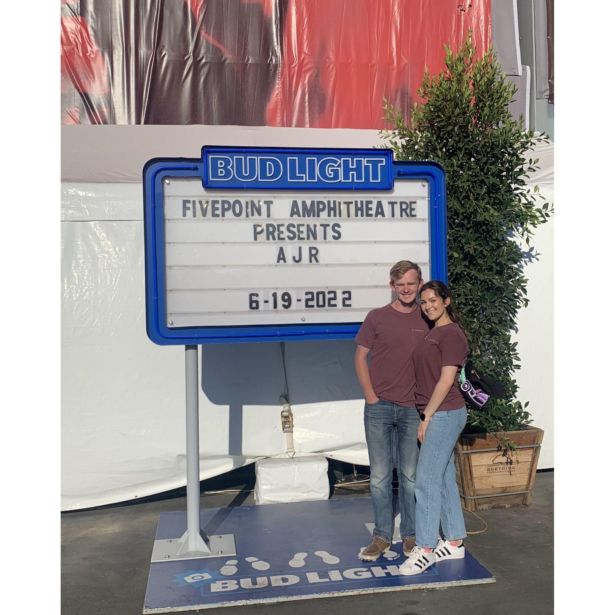 AJR is Nolan's favorite band! For Nolan's 22nd birthday, Victoria got tickets to an AJR concert.