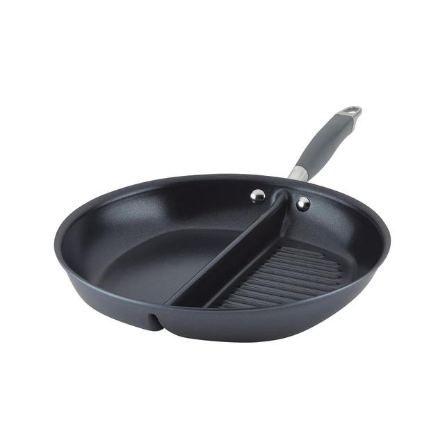 Anolon Advanced Home Hard-Anodized 12.5" Nonstick Divided Grill and Griddle Skillet