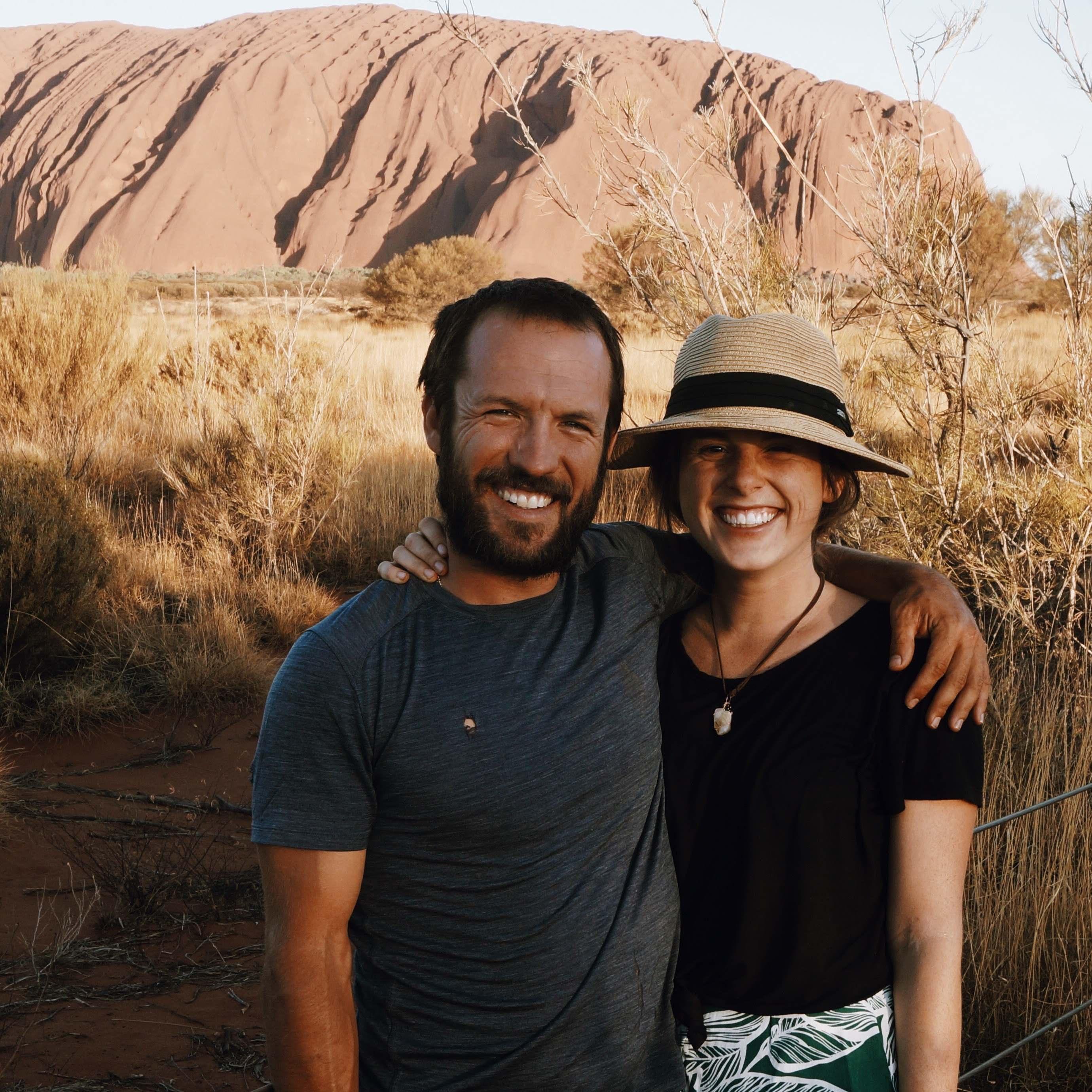 At Uluru, in the middle of Australia!