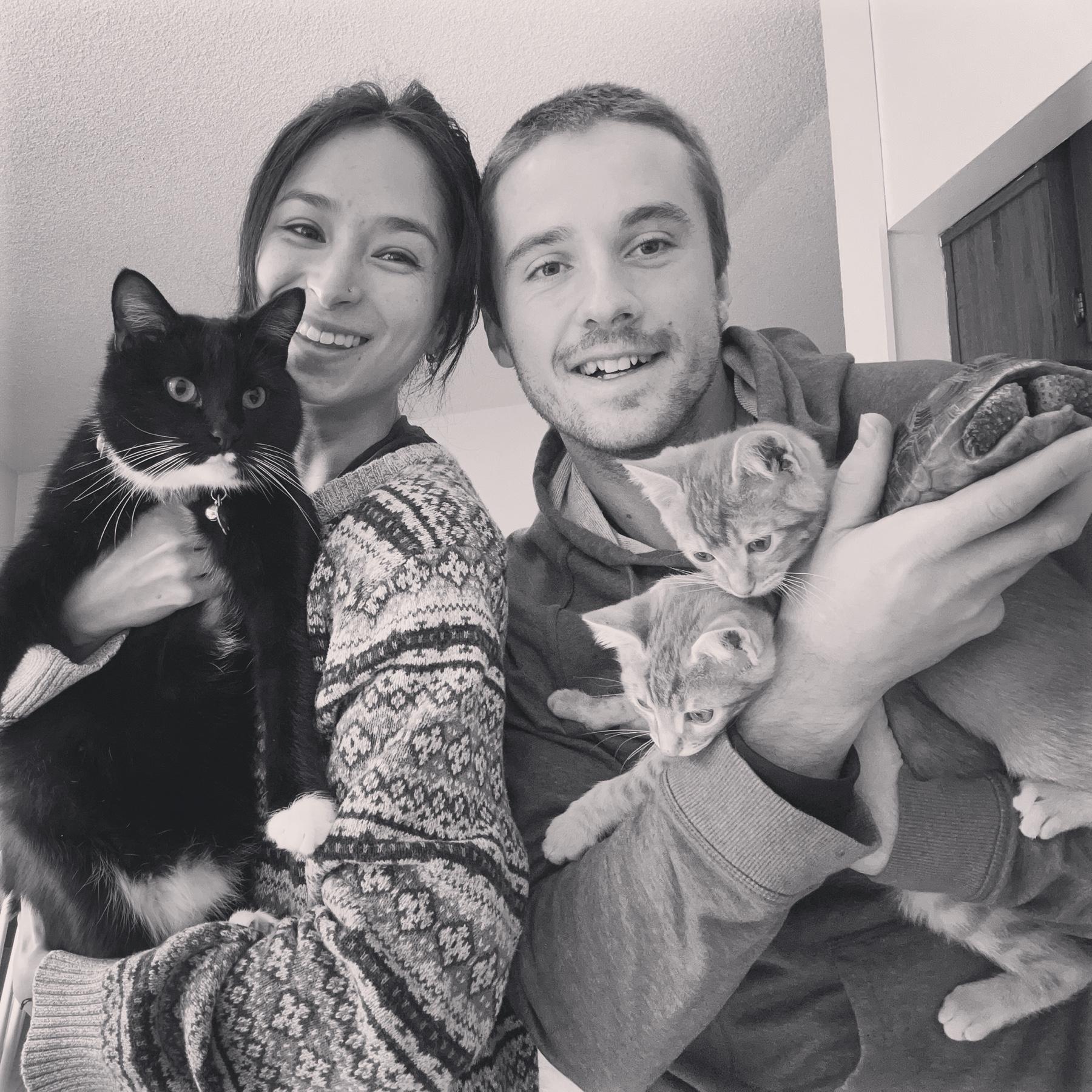 Family photo! Mijo, Ryuu, Ren, & Frank