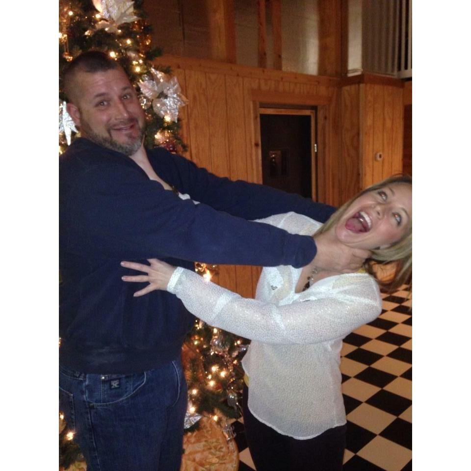 Sibling love- Becky with her brother, Matt