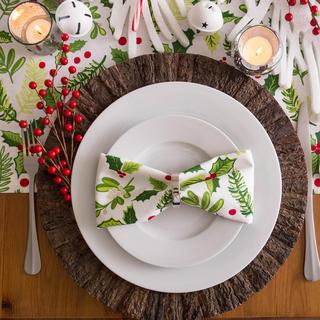 Boughs Of Holly Print Table Runner