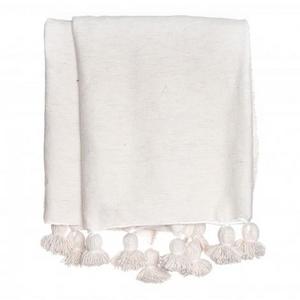 Isidora Tassel Throw, Ivory