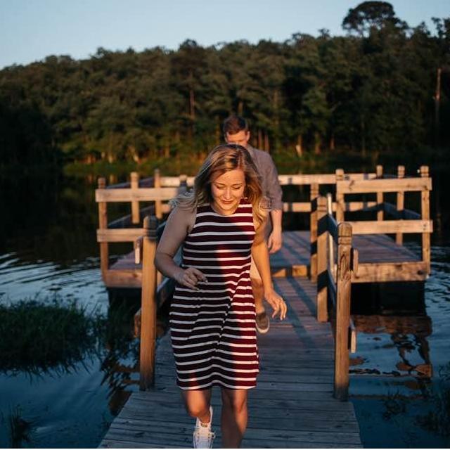 Posing for a picture or running from an alligator? P.S. Travis thinks it was a turtle, but I guess we'll never know