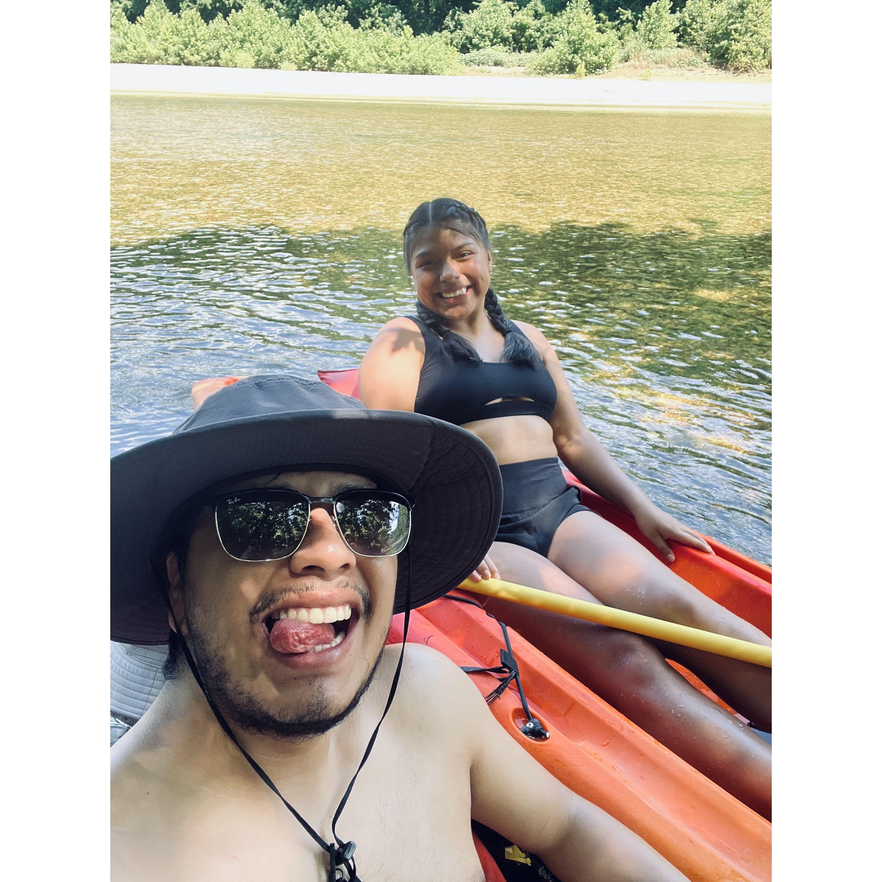 We like to go kayaking