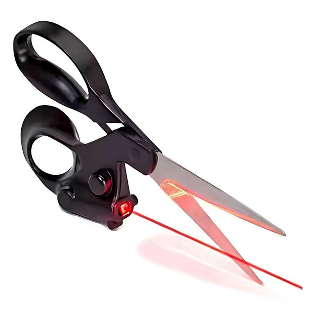 Professional Laser Guided Sewing Scissors for Home Craft Wrapping Gift Fabric Sewing Cut Straight Fast for Fabric Paper Crafts | Upgraded Ergonomic Handle