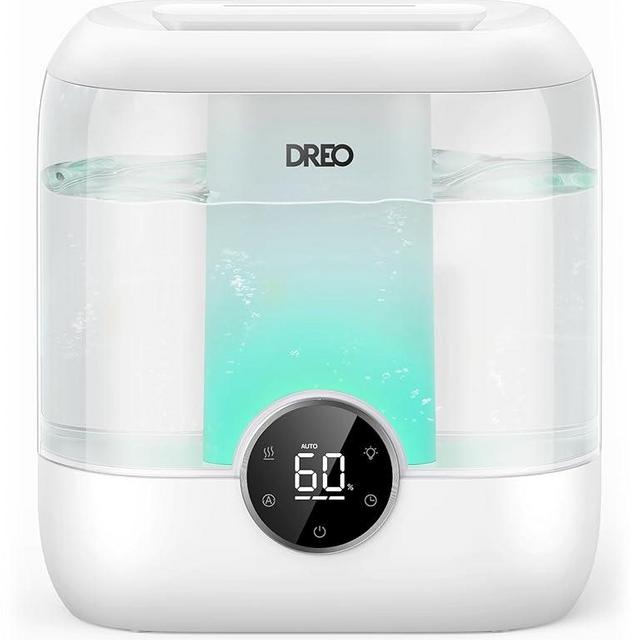 Dreo 6L Humidifiers for Bedroom, Quiet Supersized Cool Mist Ultrasonic Humidifier with Diffuser, 60 Hour Runtime for Home, Nursery, Plant, White