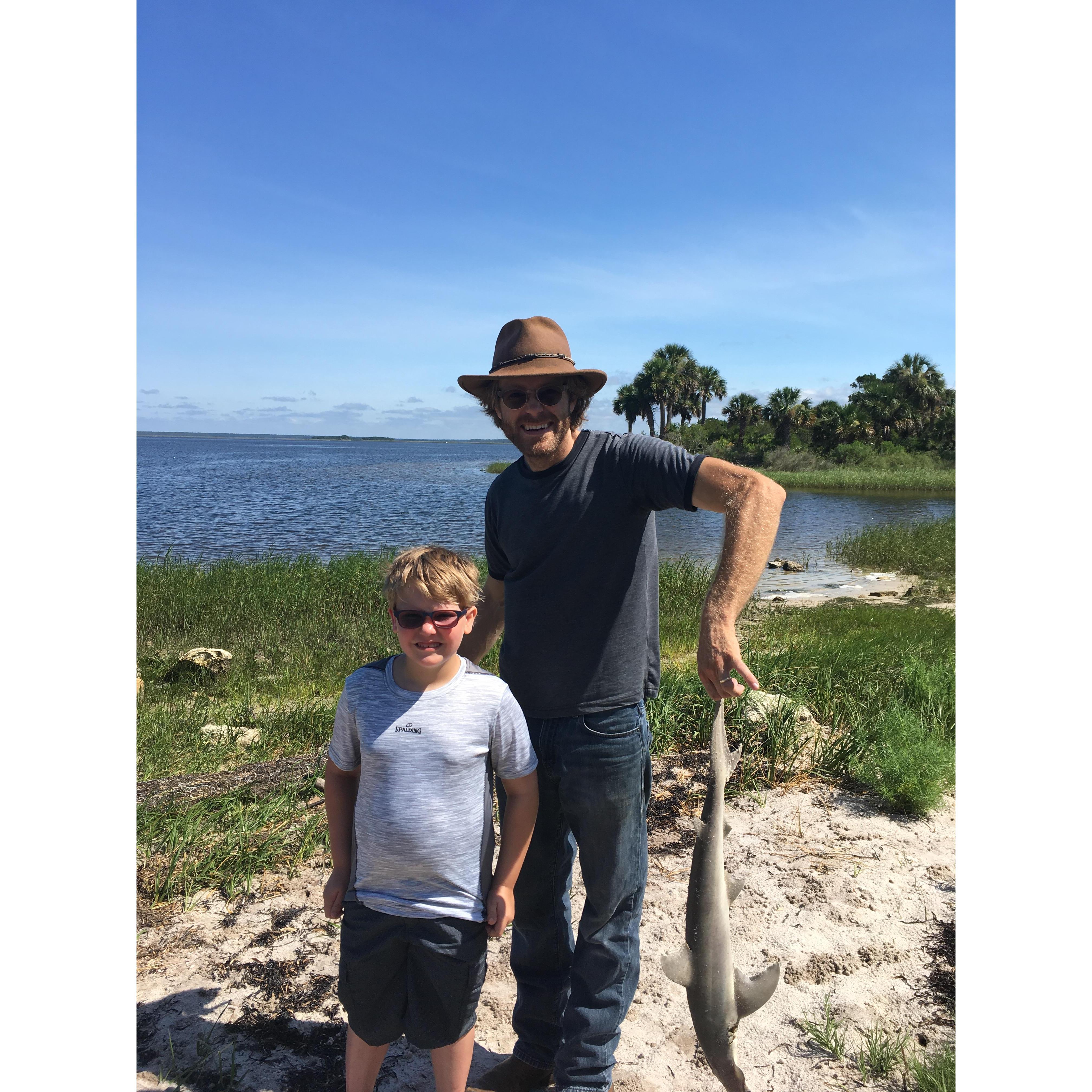 We found a beached shark at St. Marks Wildlife Refuge