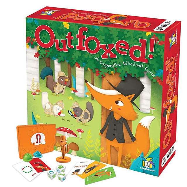 Gamewright Outfoxed! A Cooperative Whodunit Board Game for Kids 5+, Multi-colored, Standard, Model Number: 418