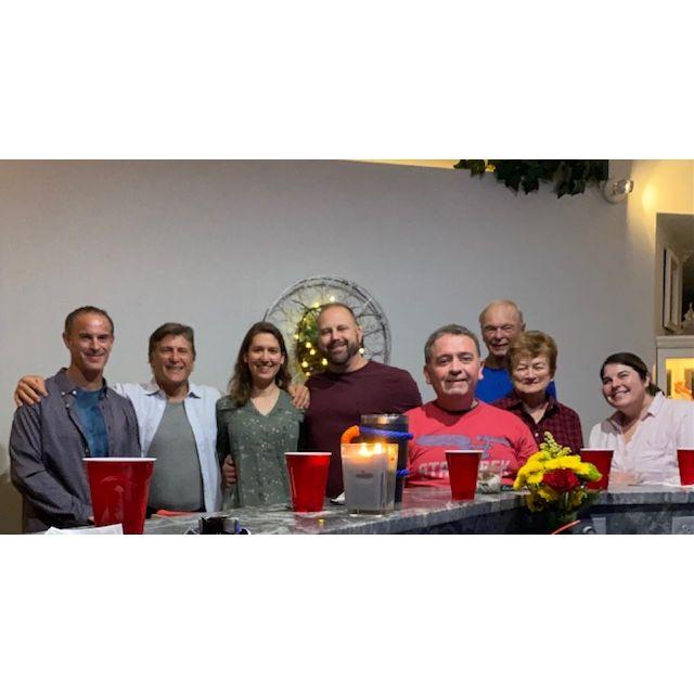 It looks like the picture is out of focus, but that's how we all look at the end of a family dinner with the Tillmans.
