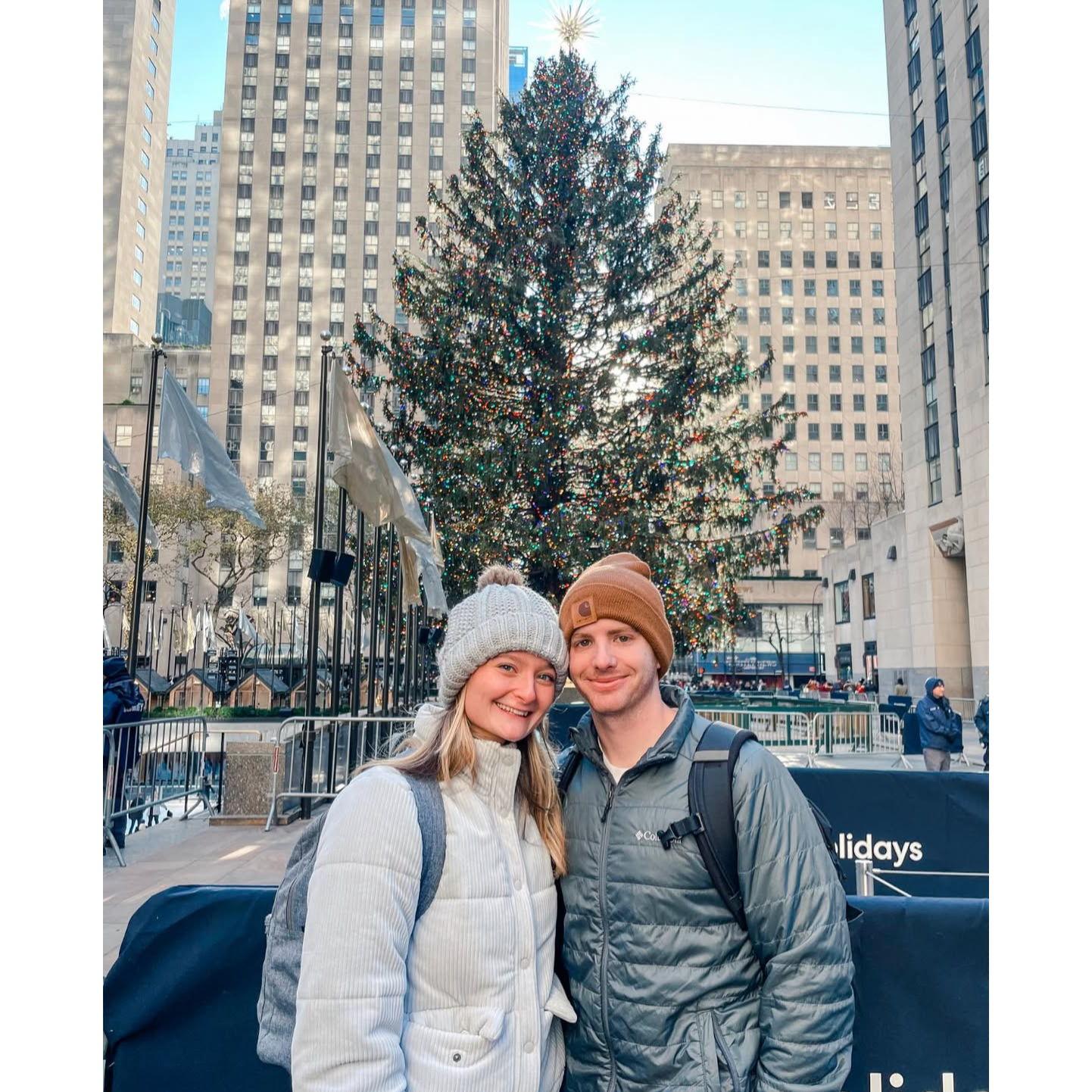 Christmas time while Noah was working in New York City!