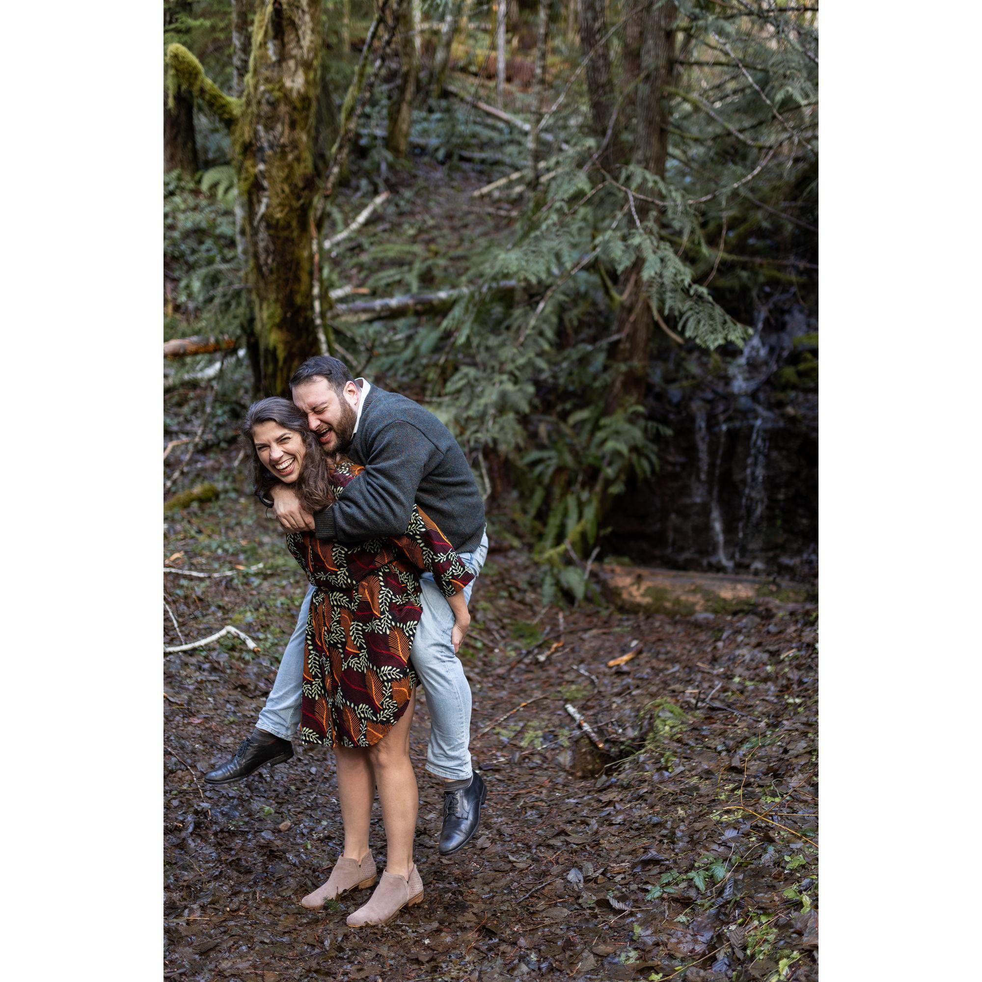 Sam has great confidence in Casey as a partner. Please ignore the look of terror in this picture.