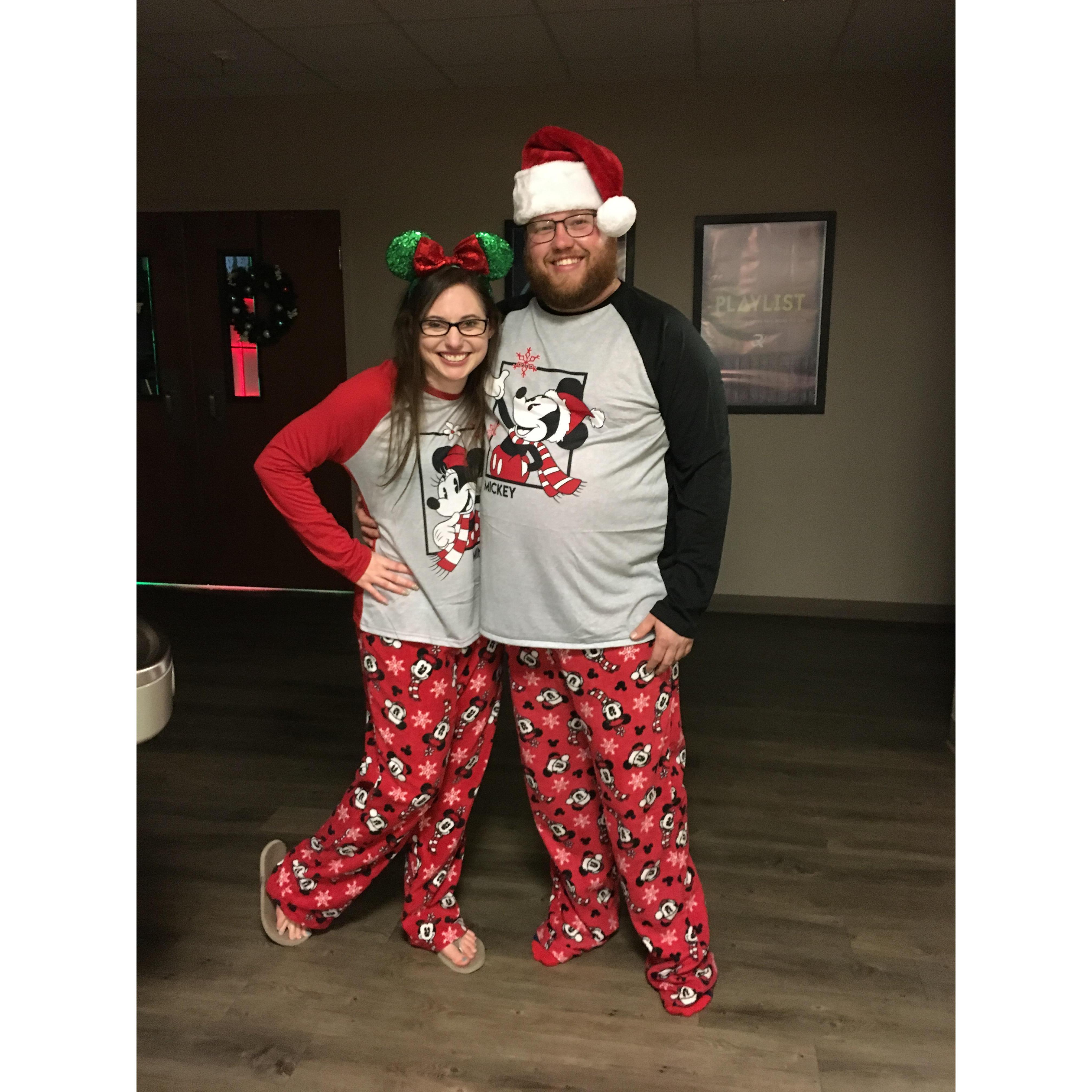 Christmas 2019 in our matching pajamas.