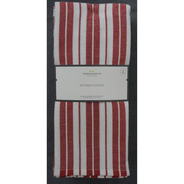 2pk Stripe Dual Sided Terry Kitchen Towel Green - Threshold™