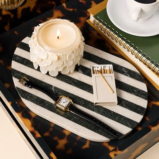 Cheese & Cutting Board with Stripes