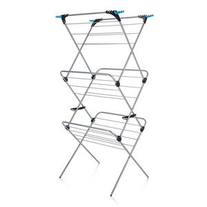 Minky 3-Tier Trio Concertina Plus Indoor Drying Rack, Silver