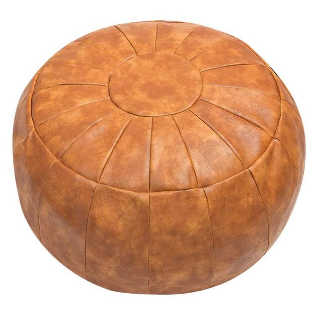 ROTOT Decorative Pouf, Ottoman, Bean Bag Chair, Foot Stool, Foot Rest, Storage Solution or Wedding Gifts (Unstuffed) (Tan)