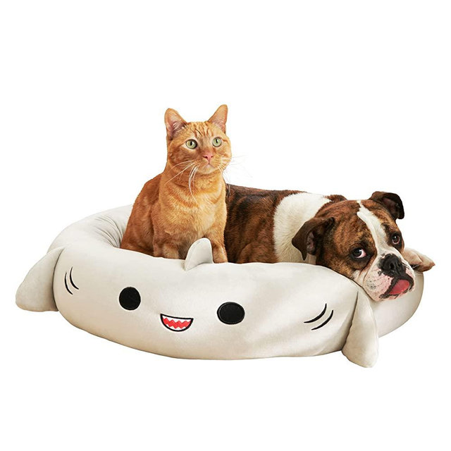 Squishmallows 30-Inch Gordon Shark Pet Bed - Large Ultrasoft Official Squishmallows Plush Pet Bed