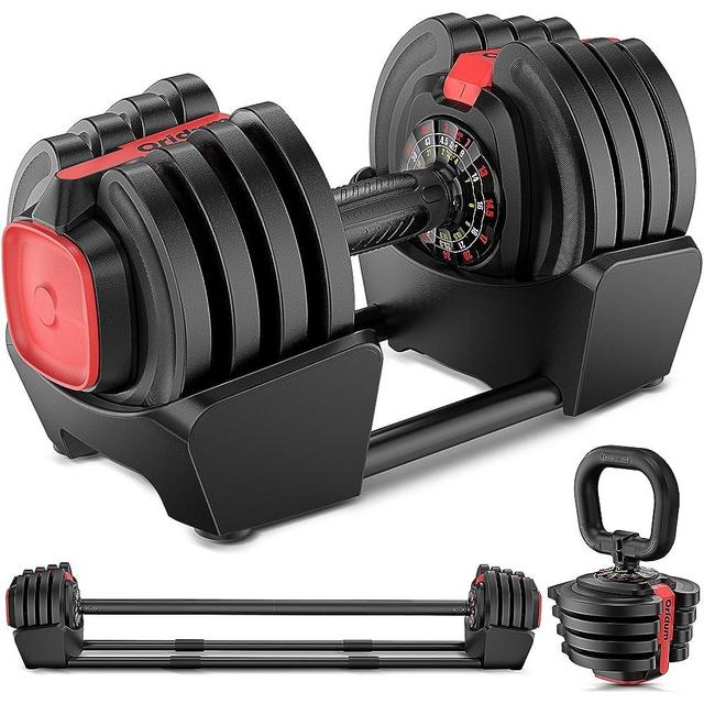 Oridum Adjustable Dumbbell, 3-40LBS 12 Weight Options [Dumbbell, Barbell, Kettlebell] 3-in-1 Free Weights with Comfort & Non-Slip Grip | Fast Weight Adjustment for Home Gym Full Body Workout Fitness