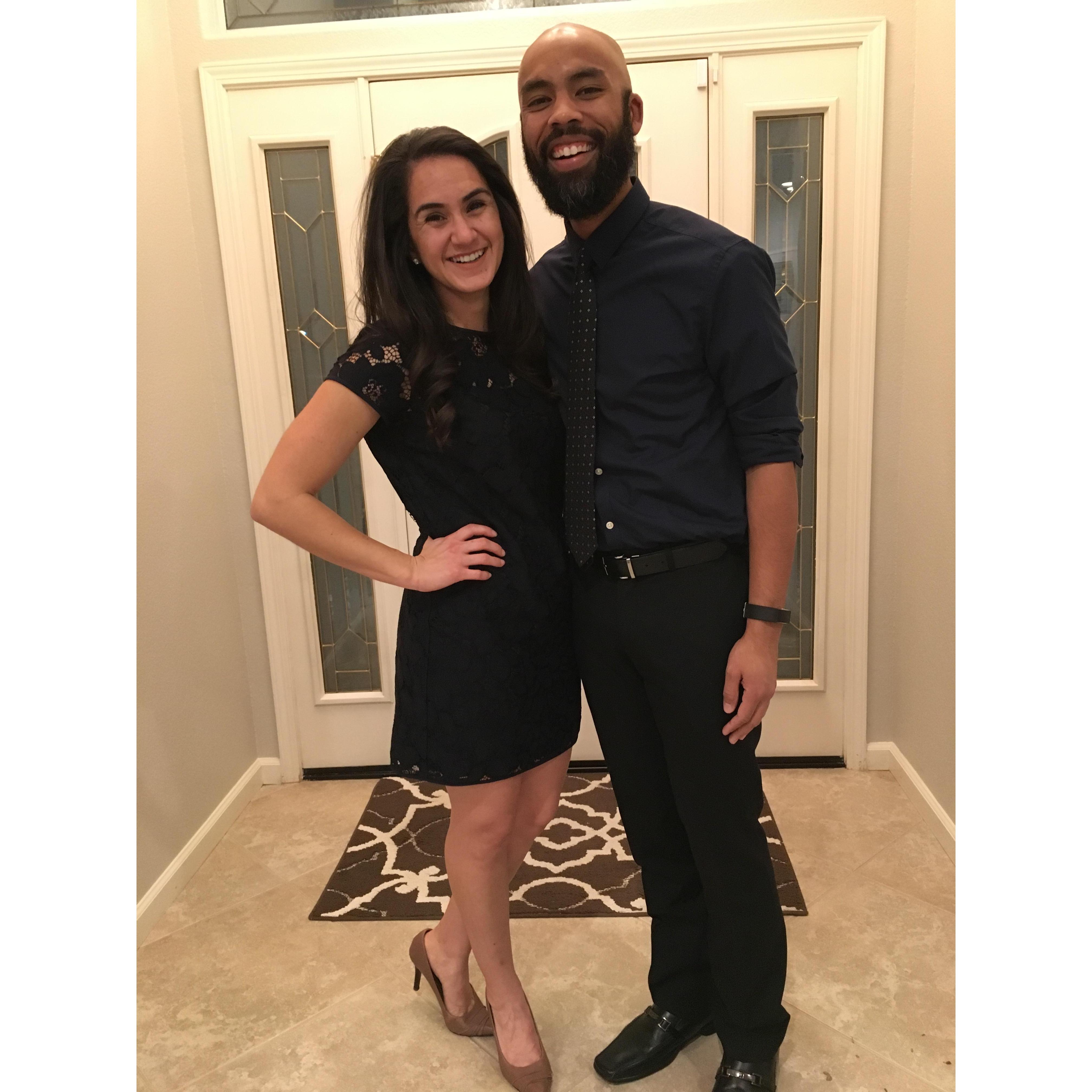 First Valentine's Day! Just before heading to Tommy's in Visalia.