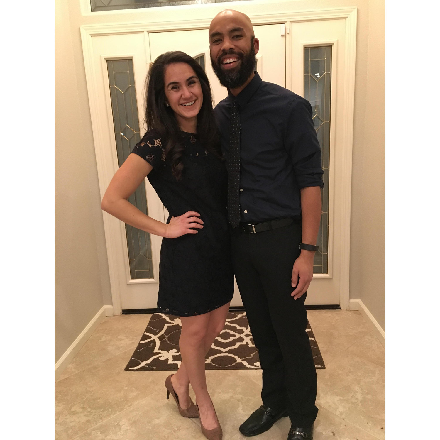 First Valentine's Day! Just before heading to Tommy's in Visalia.