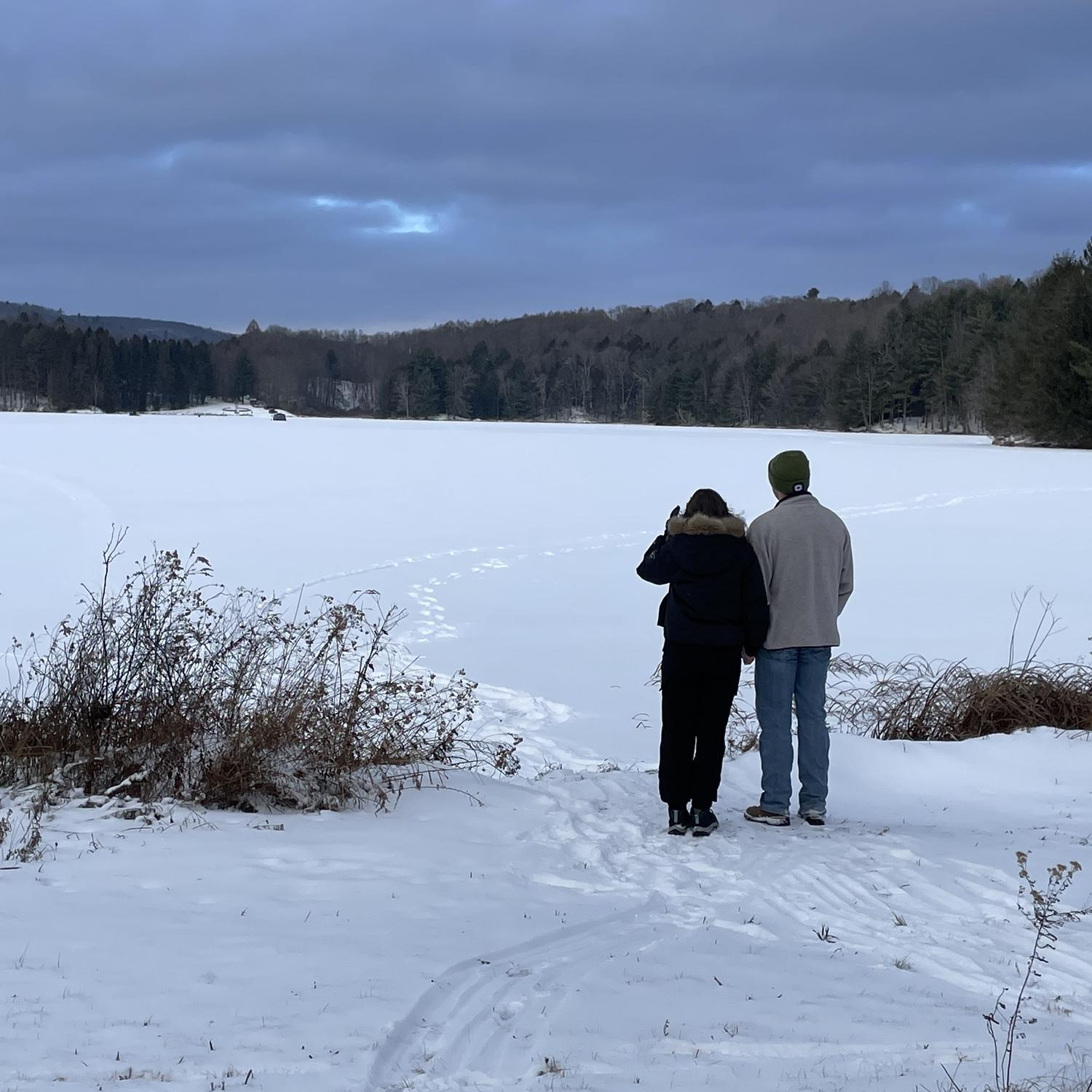 This is when Britney met Brydon out on the lake and set off the series of proposal pictures!
