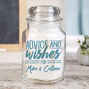 Advice & Wishes For...Personalized Glass Jar