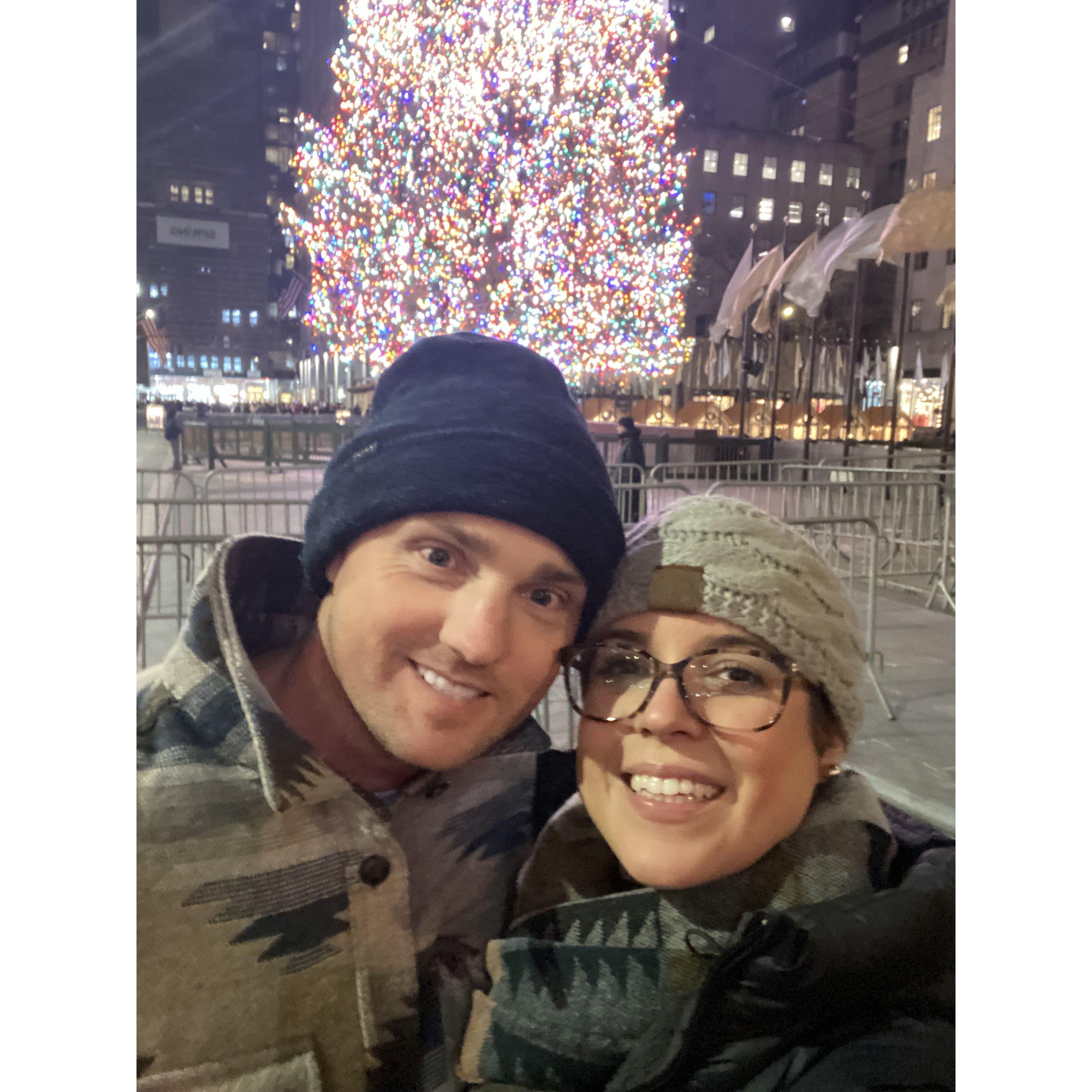 Our first Christmas Eve together in NYC