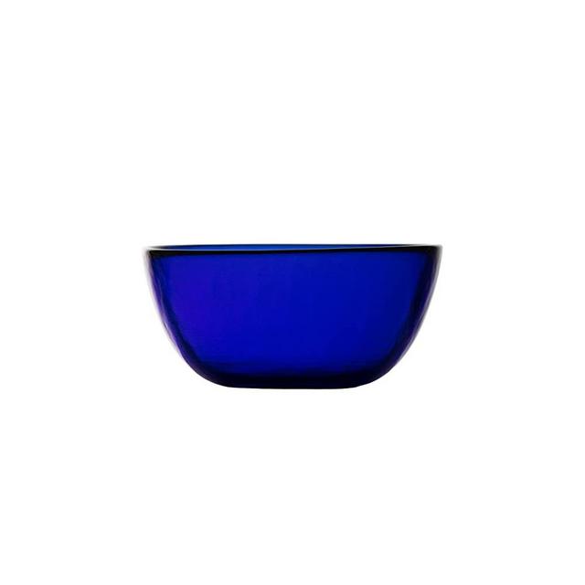 Los Cabos Glass Dinnerware and Drinkware Collection Cobalt 5 Inch Dessert Snack Bowl, 12.5oz (Set of 4)