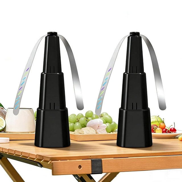 Asoleo 2 Pack Table Fans for Tables - Indoor Outdoor Battery Powered Fluttering Fan with Reflective Blades & Safety Stop, for Picnic, BBQ, Party, Restaurant, Patio, Camping
