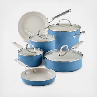 Hard Anodized Ceramic Nonstick 10-Piece Cookware Set