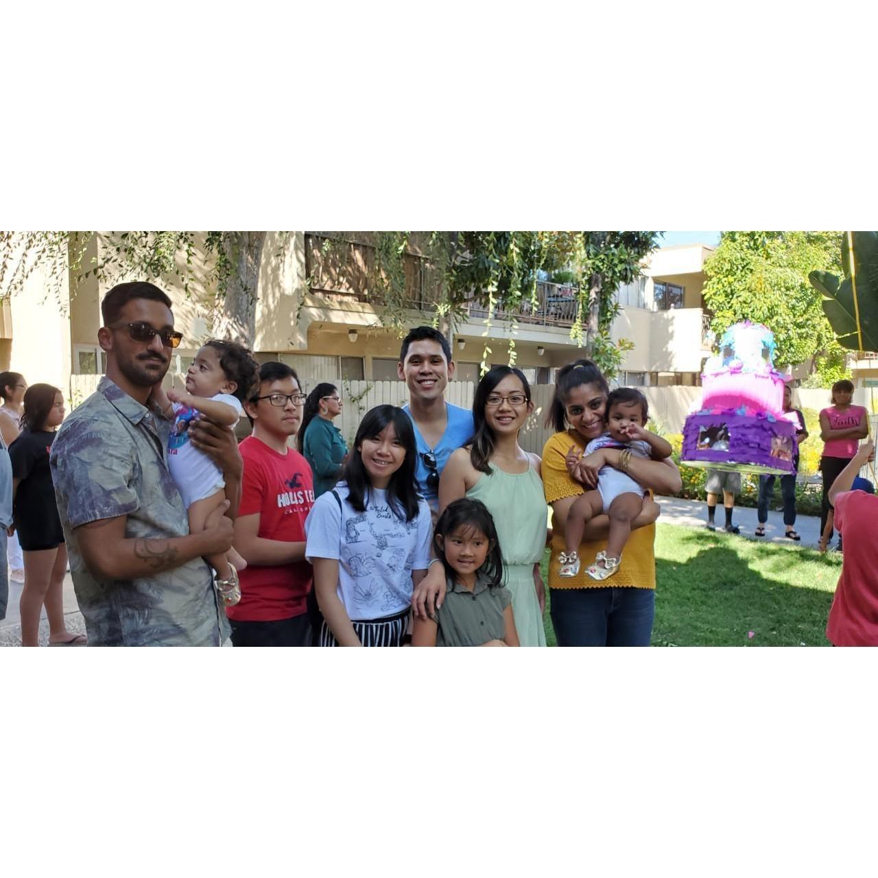 Family time with our Officiant, Richard.