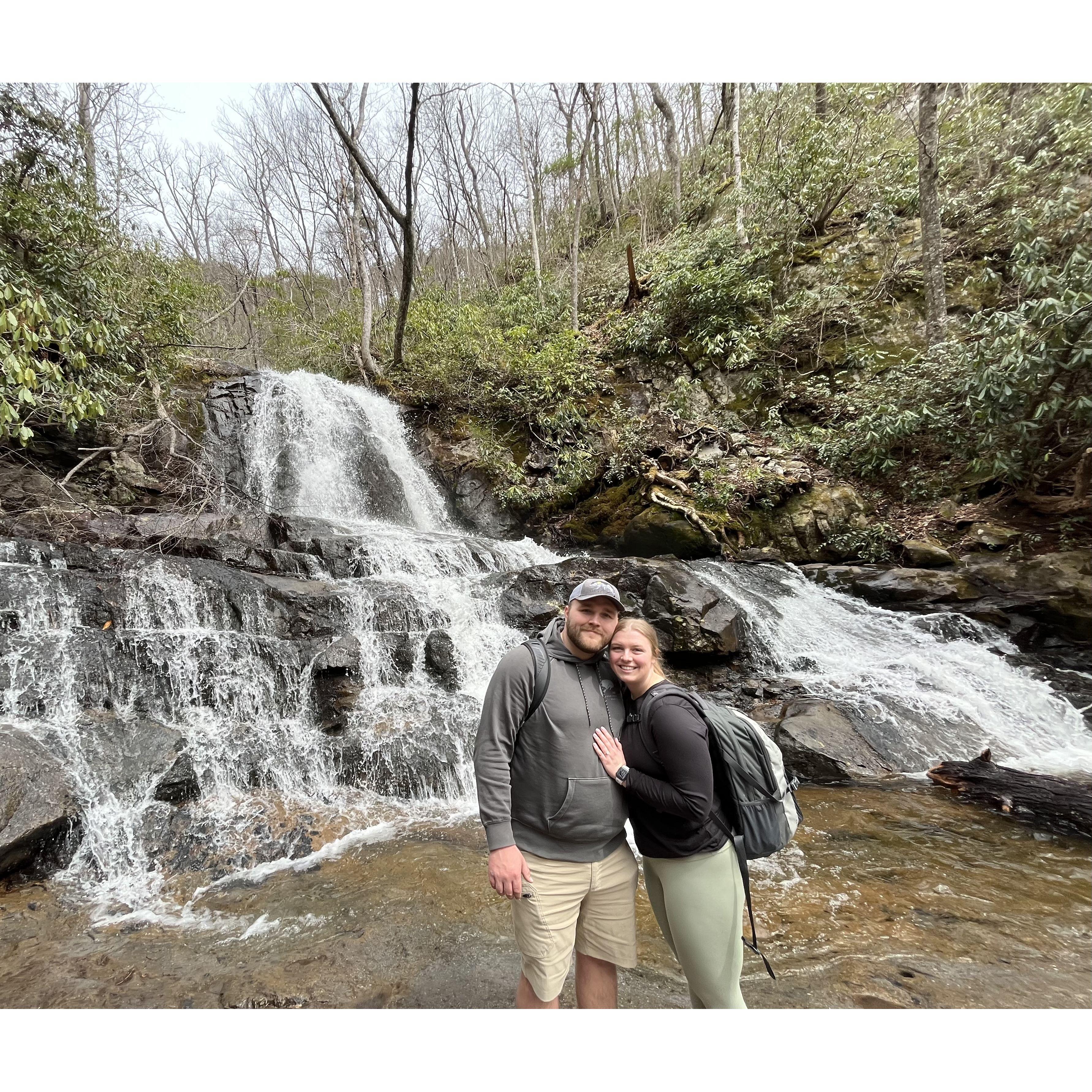 Laurel Falls-CJ proposed to Anna in front of this beautiful waterfall (and at least 100 people)