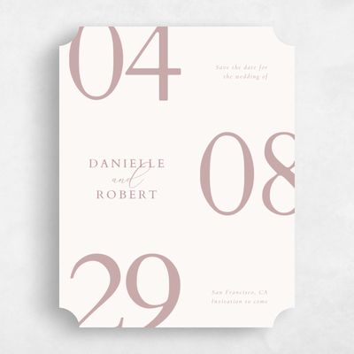 Pink Ticket Wedding Save the Date - Damon Portrait