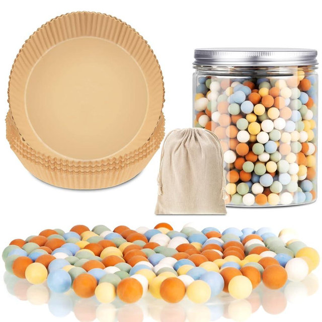 1 Pack Multi Color 2 lb Pie Weights for Baking Crust Ceramic Weights Blind Baking Beads with 50 Pcs Disposable Parchment Paper Pie Liner Fit 8,9,10 Inch Dish