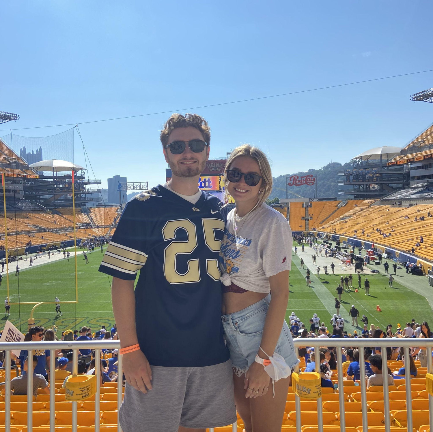 Many trips to visit each other to make it through four years of long distance throughout college