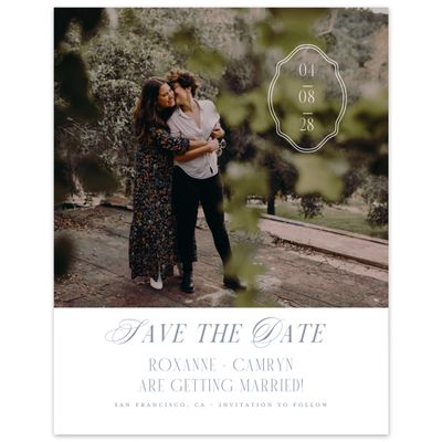 White Elegant Wedding Digital Save the Date - Kotor Photo