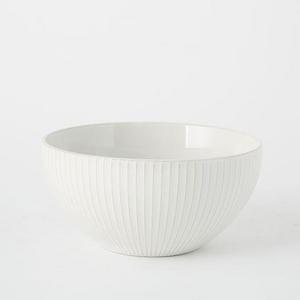 Textured 9" Serve Bowl - White (Lines)