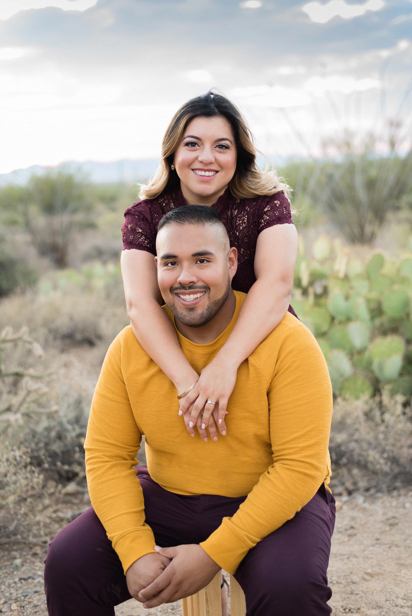 Our engagement announcement photo