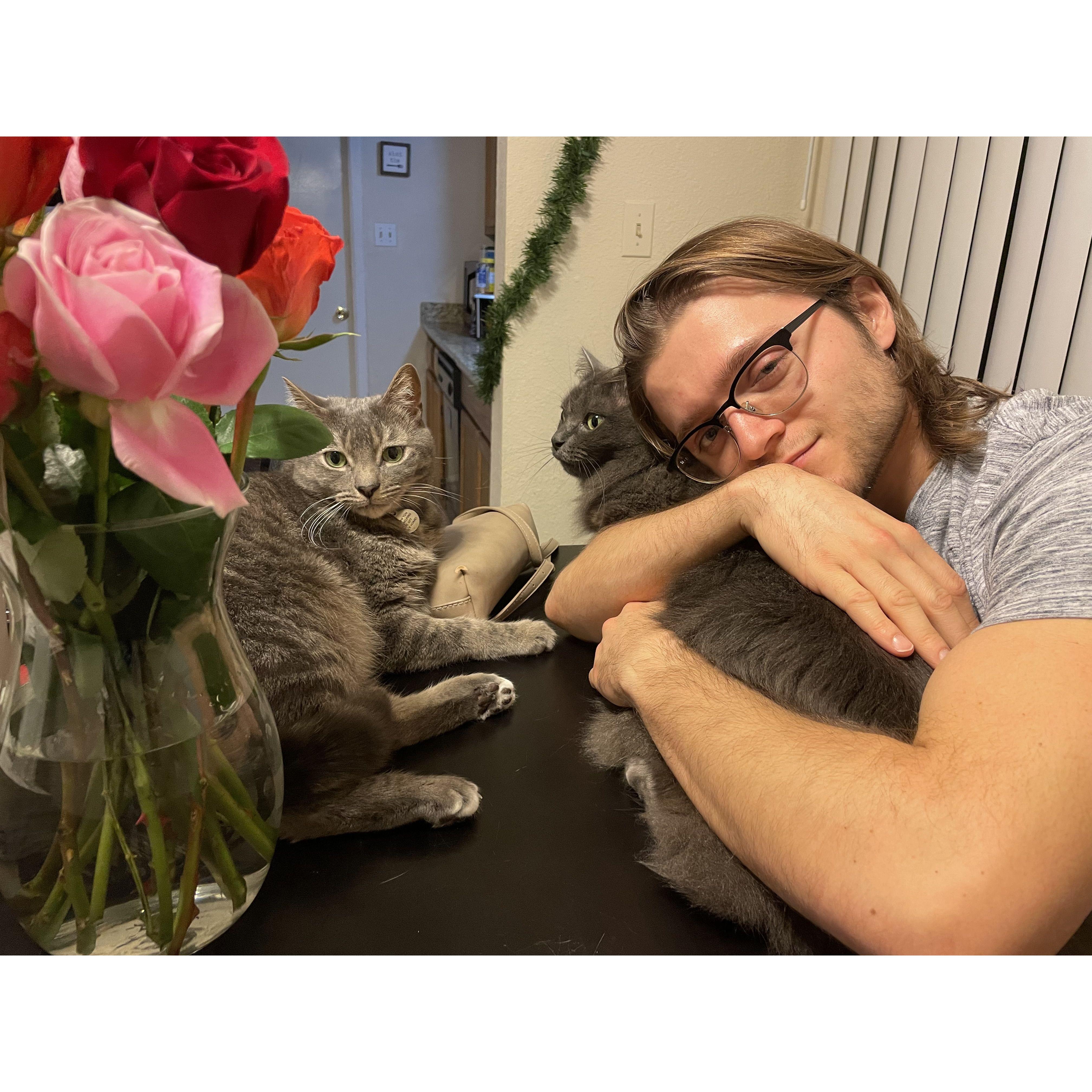 December 2021 - Denver's birthday. He truly entered his cat dad era once we were living together.