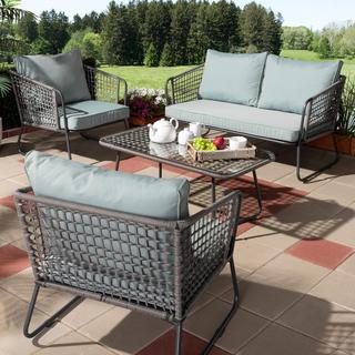 Emil 4-Piece Outdoor Patio Lounge Set