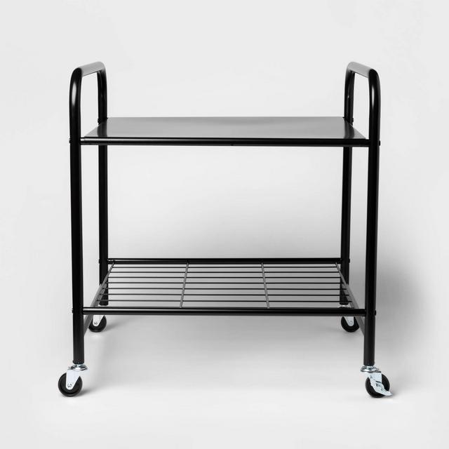 Mini Refrigerator Storage Cart Black - Room Essentials™