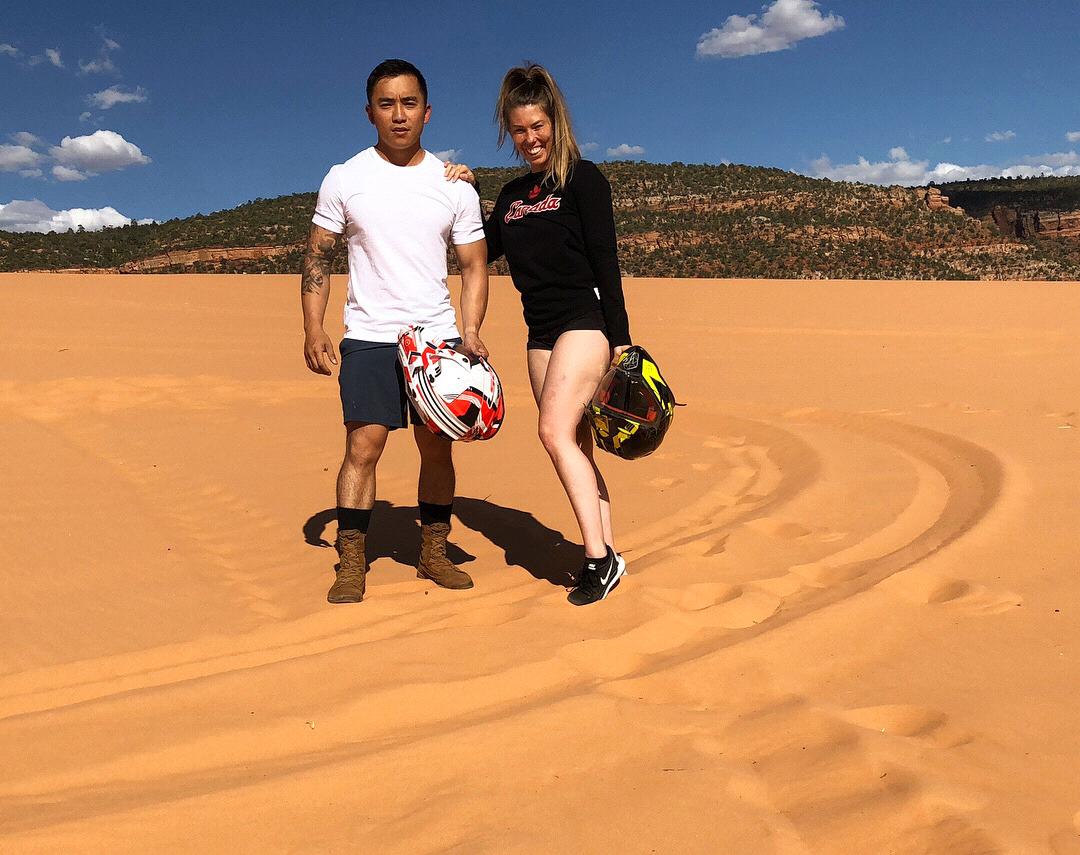 Rolling around in the sand dunes in Utah