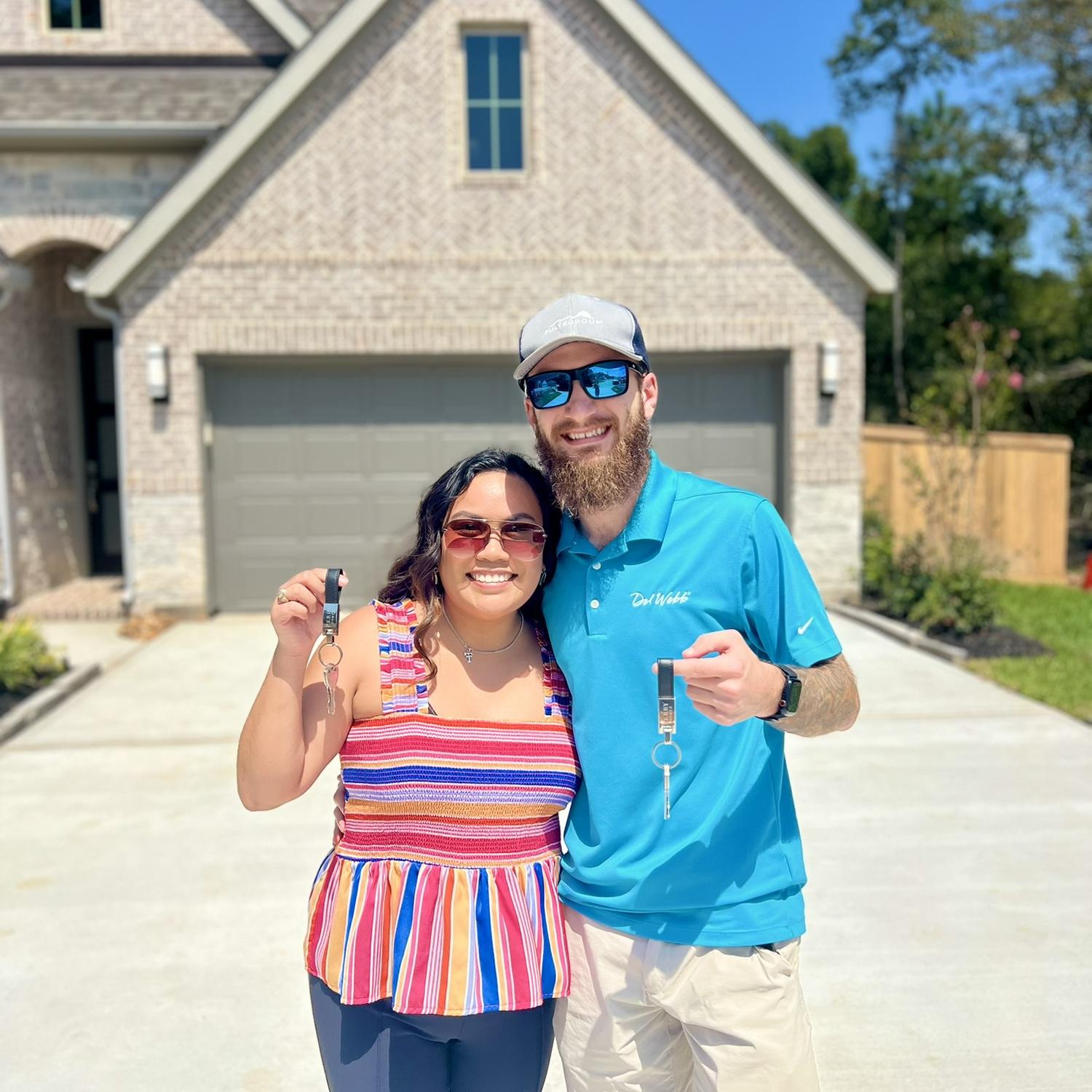The day William and Andrea officially got the keys to their first home together — August 2025