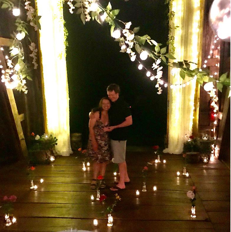 Our engagement really happened in our living room but this is how we made it official.