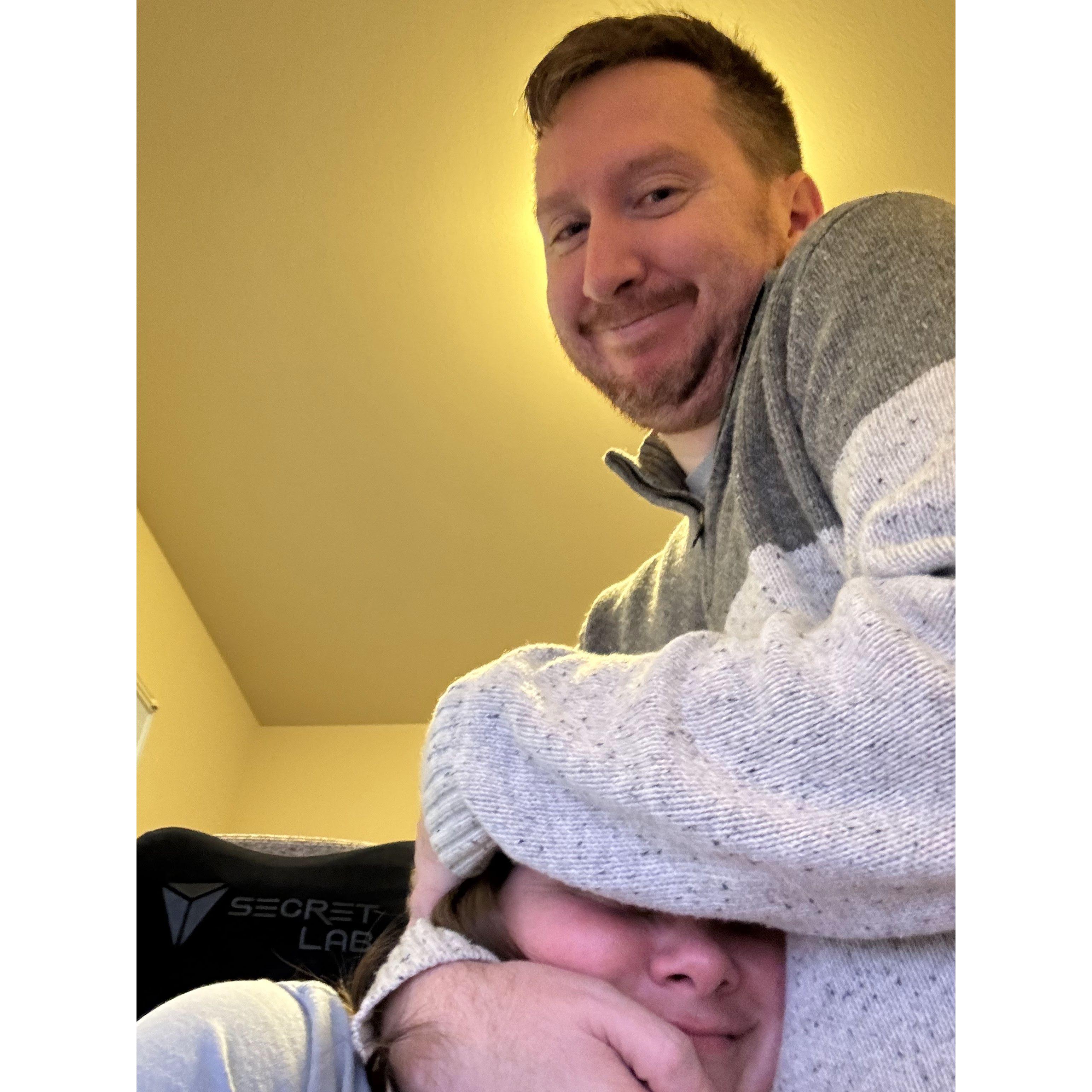 A typical goofy photo of us together