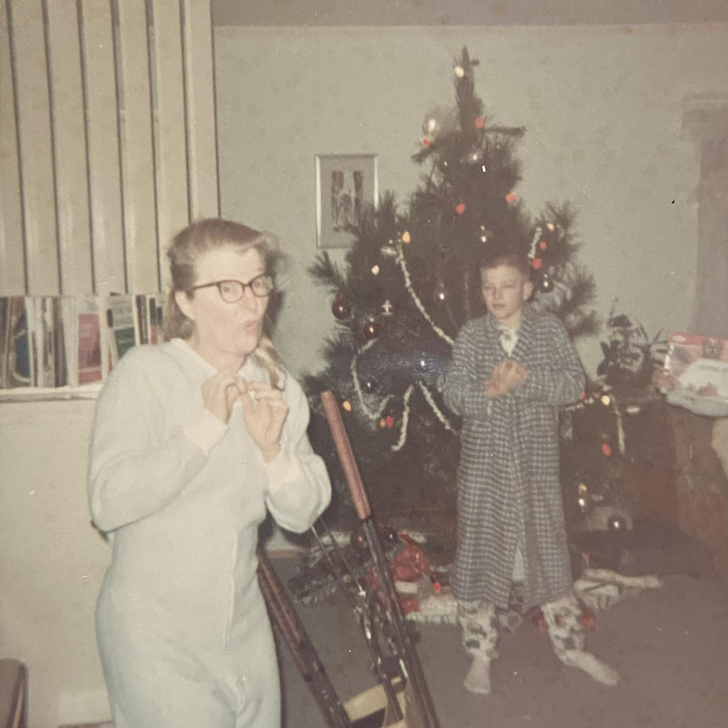 Mom Ruth Burns and Mark - Lafayette California. Christmas Day 1967