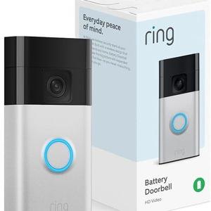 All-new Ring Battery Doorbell, Head-to-Toe Video, Live View with Two-Way Talk, and Motion Detection & Alerts (2024 release), Satin Nickel